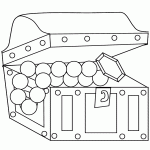 El tesoro pirata para pintar y colorear
