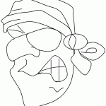 Pirata malo para pintar y colorear