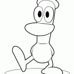 El amigo de Pocoyo Pato bailando para pintar y adornar