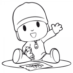 Imágenes de Pocoyo dibujando para imprimir , pintar y colorear