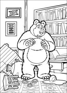 Dibujos de Masha y el Oso listos para imprimir y colorear