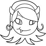 Careta de Diablilla gratis para imprimir , pintar y colorear
