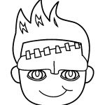 Careta del hijo de Frankestein para imprimir y colorear – descarga gratis