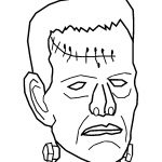 Caretas de Frankestein gratis para imprimir , pintar y colorear y salir con tus amigos en Halloween