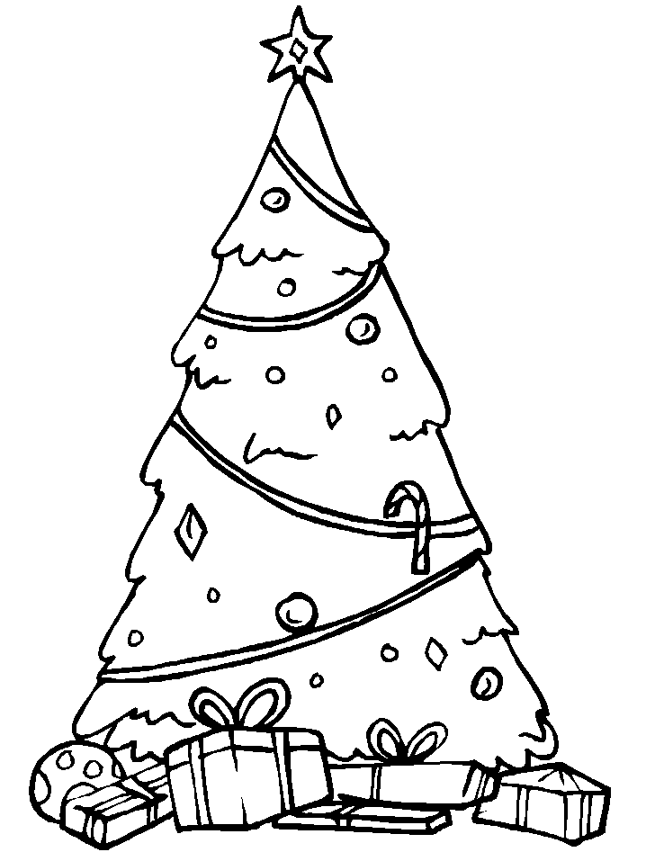 Dibujos navideños de árbol de Navidad para imprimir y colorear en familia -  Aprende Feliz