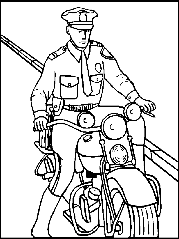 Dibujos de Policía para pintar y colorear gratis