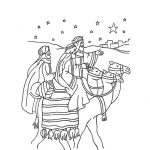 Imagen de Los Reyes Magos montados en sus camellos camino de Belén