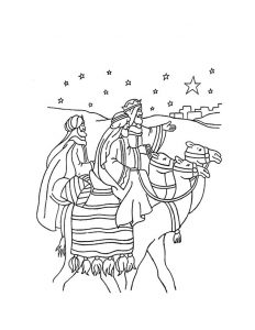 Imagen de Los Reyes Magos montados en sus camellos camino de Belén