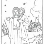 Dibujo de la traición de Judas para imprimir, pintar y colorear