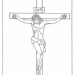 Dibujos de Semana Santa para colorear los niños - Jesús muere en la cruz