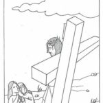 Imprime y colorea a Jesús despidiéndose de su madre