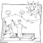 Jesúcristo condenado a muerte y torturado con latigazos - Dibujo para colorear