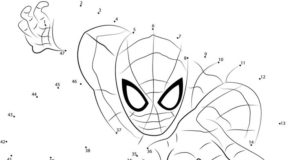 Dibuja a Spiderman uniendo los puntos numéricos