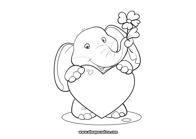 Pintar y colorear flores y corazones para regalar en San Valentín