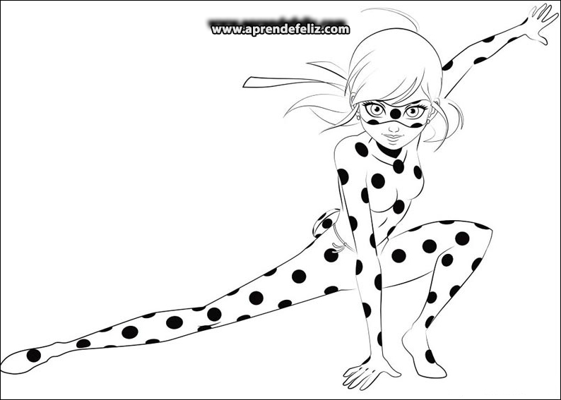  ▷ Dibujos de Ladybug para pintar y colorear