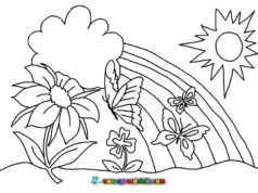 Dibujos de la primavera para pintar y colorerar Dibujos de la primavera para pintar y colorerar