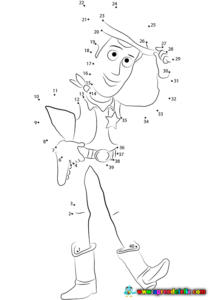 Imprime , dibuja y colorea los dibujos de Toy Story uniendo los puntos