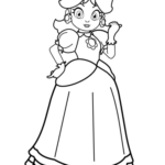 Colorear dibujo de la Princesa Daisy de Super Mario