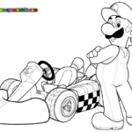 Imprime y colorea esta dibujo de Mario Karts