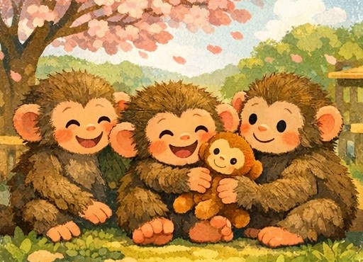 El Monito Punch del Zoo de y su peluche - El abrazo más importante