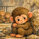 El Monito Punch del Zoo de y su peluche – Un comienzo dificil